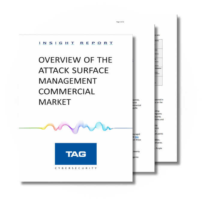 Overview of the Attack Surface Management Commercial Market TAG Report Cover